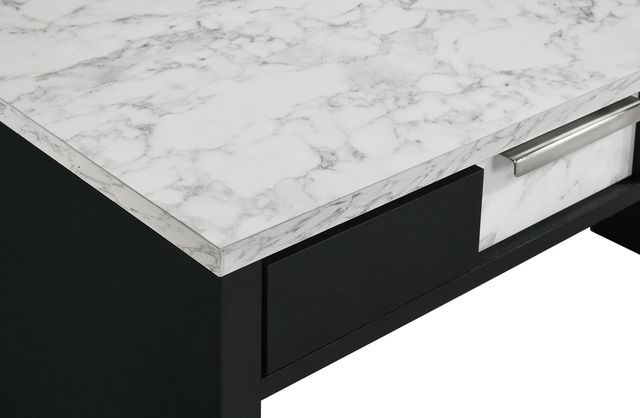 Crown Mark Rangley Black Writing Desk with White Surface-3
