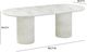 TOV Furniture Brut White Indoor/Outdoor Oval Dining Table-2