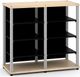 Salamander Designs® Synergy Twin 40 AV Cabinet-Natural Maple/Aluminum-0