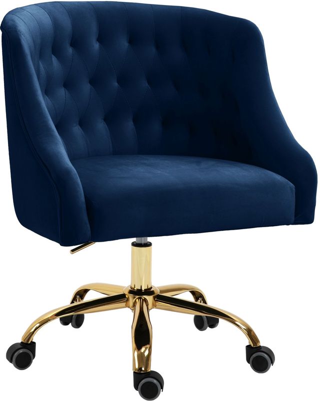 Meridian Furniture Arden Navy Velvet Office Chair-0