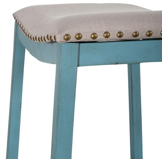 Liberty Furniture Vintage Blue Backless Upholstered Barstool-3