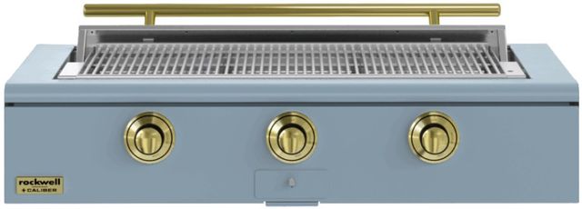 Caliber™ Rockwell Social 3-Burner Bluestone Built-In Liquid Propane Grill with Brass Hardware-0