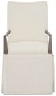 Fairfield® Customizable Entree Dining Concave Short Back Skirted Arm Chair-1