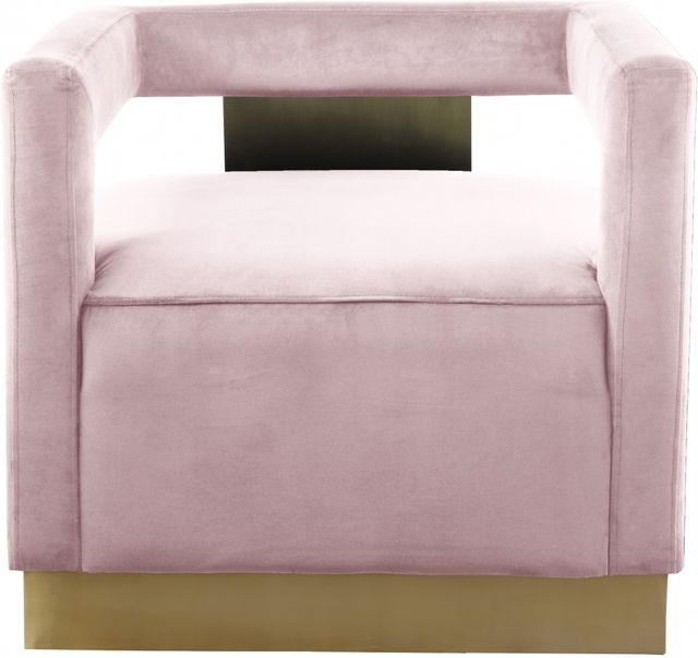 Meridian Furniture Armani Pink Velvet Chair-1