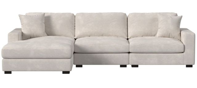 Elements International Arizona 3-Piece Steno Beige Modular Sectional and Left-Arm Facing Chaise-1