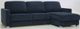 Luonto® Furniture Hampton 2-Piece Blue Right-Arm Facing Queen Sofa Sleeper Sectional and Chaise-2