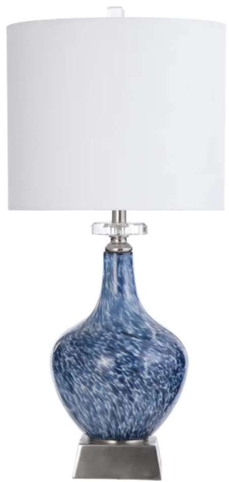 Stylecraft Silsden Blue/White Table Lamp-0