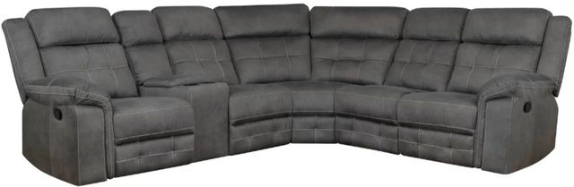 Powell® Keystone 6-Piece Gray Manual Reclining L-Shape Sectional-0