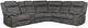 Powell® Keystone 6-Piece Gray Manual Reclining L-Shape Sectional-0