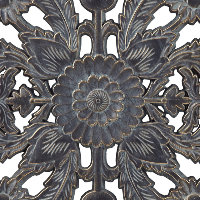 Olliix by Madison Park Botanical Panel 2 Piece Antique Blue Carved Wall Set-4