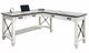 Martin Furniture Hartford Brown/White Open L-Shaped Desk -0