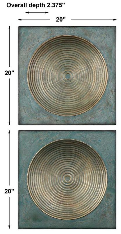 Uttermost® Sybil 2-Piece Antique Gold Wall Decor Set-2
