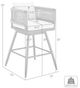 Armen Living Alegria Black/Gray Aluminum/Fabric Outdoor Swivel Counter Stool-5