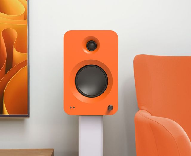Kanto REN 5.25" Matte Orange Bookshelf Speakers (Pair)-4