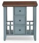 Null Furniture 6618 Brown Magazine Storage End Table with Indigo Base-0
