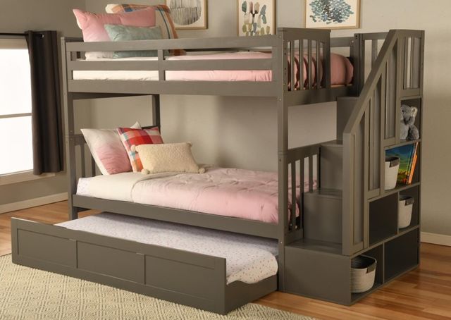 Kodiak Furniture Kelcie Dark Gray Twin/Twin Bunk Youth Bed with Trundle-2