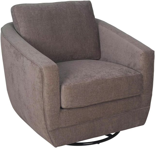 LH Home Baltimo Pecan Brown Swivel Glider Club Chair-0