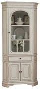 Liberty Furniture Magnolia Manor Antique White/Weathered Bark Corner Cabinet-0