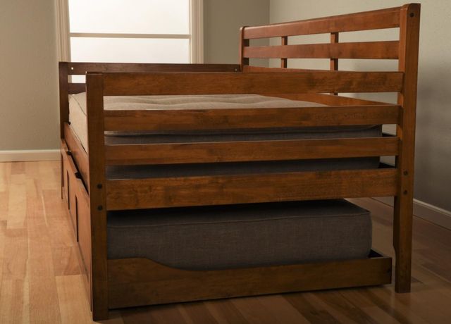 Kodiak Furniture Boho Linen Stone/Barbados Twin Daybed with Trundle Bed and Mattresses-3