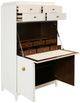 Harp & Finial® Neely Ivory/Walnut Plateau Secretary Desk-1