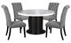 Coaster® Sherry 5-Piece Gray Round Marble Top Dining Table Set-0