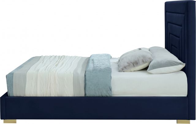 Meridian Furniture Nora Navy King Upholstered Panel Bed-2