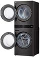LG 4.5 Cu. Ft. Washer, 7.2 Cu. Ft. Dryer Black Steel Stack Laundry-3