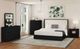 Elements International Rosalie Black/Gray Upholstered King Panel Bed-1