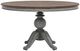 Flexsteel® Plymouth Medium Brown Top Round Pedestal Dining Table with Distressed Graywash Base-1