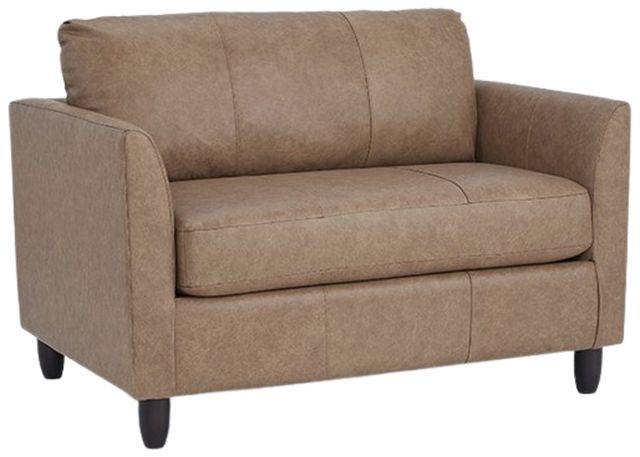 Best® Home Furnishings Customizable Bayment Leather Twin Sleeper Chair with Espresso Legs-0