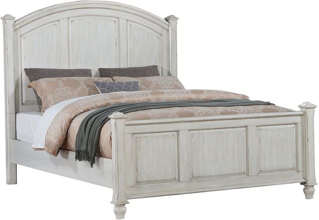 Winners Only® Nashville Antique White King Panel Bed-0