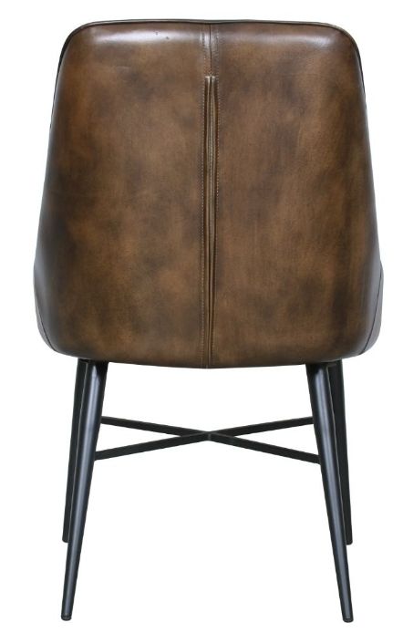 Home Trends & Design Leeds Antique Whiskey/Black Dining Arm Chair-2