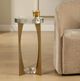 Uttermost® Kolkata Crystal Top Accent Table with Brass Base-1