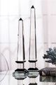 A & B Home Clear/Black Large Lucent Obelisk Accent-1