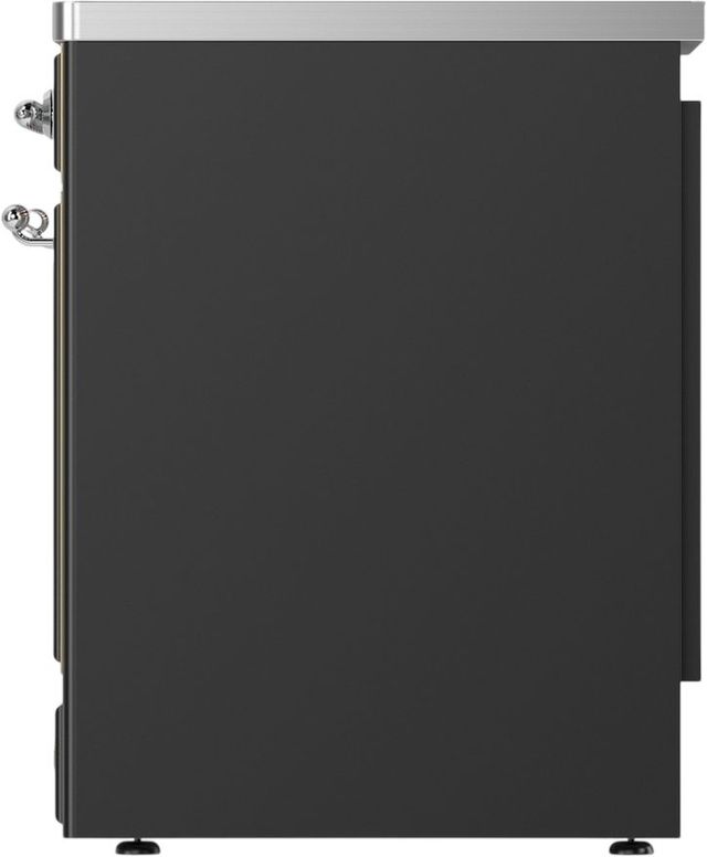 Ilve® Majestic III 30" Graphite Matte Pro Style Induction Range with Triple Glass Door and Chrome Trim-3