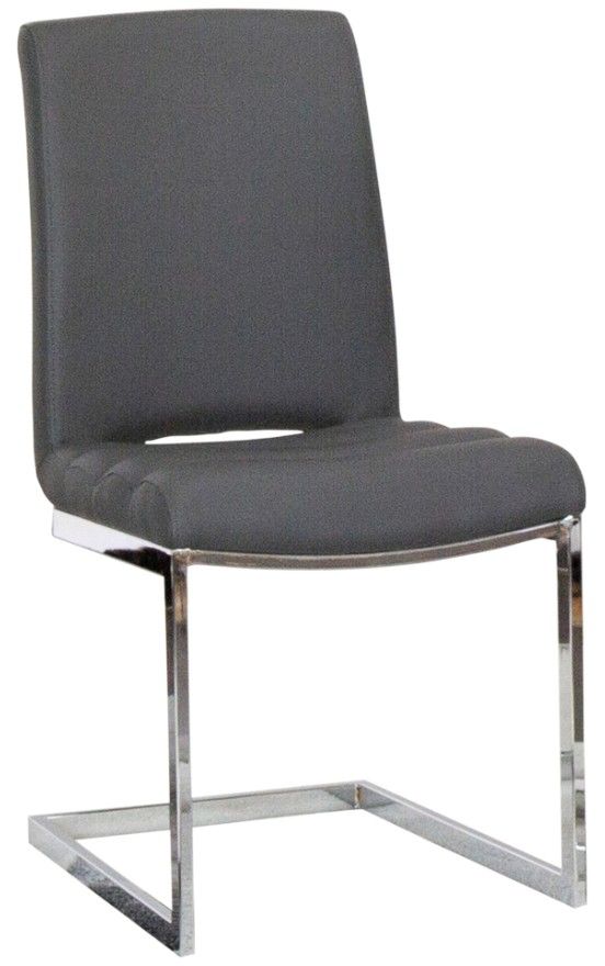 Cramco Dana Charcoal Gray/Chrome Dining Side Chair-0