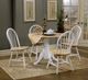 Coaster® Allison Natural Brown Drop Leaf Dining Table with White Pedestal Base-1