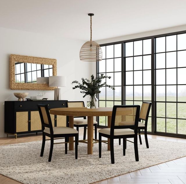 Coaster® Arini 5-Piece Black/Sand Wash Dining Set-1