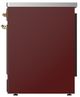 Ilve® Majestic III 30" Burgundy Pro Style Induction Range with Solid Door and Brass Trim-3