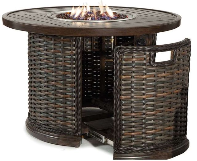 Lane Venture® South Hampton Tuscan Brown 36" Round Gas Fire Pit-2