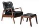 Zuo® Bully Black Lounge Chair and Ottoman-0