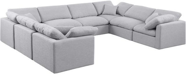 Meridian Furniture Indulge 8-Piece Gray Modular Sectional-0