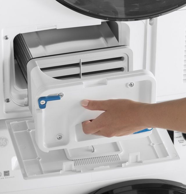 GE® 4.1 Cu. Ft. White Front Load Ventless Electric Dryer-5