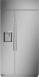 Monogram 42" 24.6 Cu. Ft. Stainless Steel Smart Built In Side-by-Side Refrigerator-0