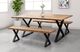 Porter International Designs Manzanita Natural Dining Table with Black X Base-4