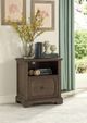 Homelegance® Toulon Distressed Dark Oak Lateral File with Iron Casters-1