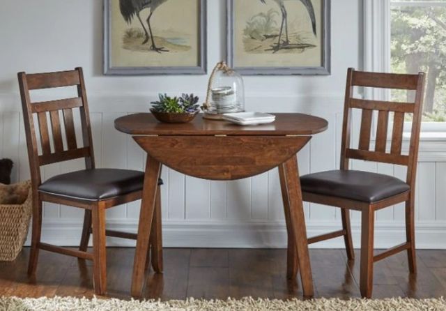 A-America® Mason Mango Round Drop Leaf Dining Table-1