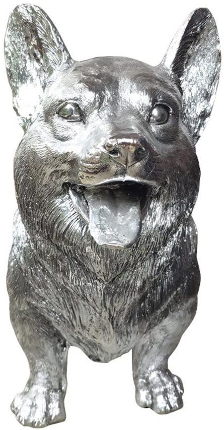 Moe's Home Collection Silver Maggie The Corgy Figurine-2