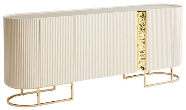 Michael Amini® Lisbon Silken Matte Cream Console Table-0