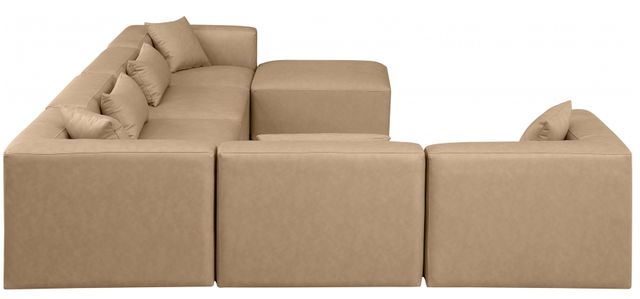 Meridian Furniture Cube 7-Piece Tan Leather Sectional-4